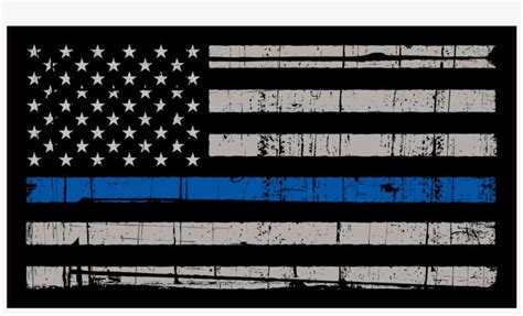 Download Thin Blue Line Flag - Thin Blue Line Flag Distressed | Transparent PNG Download | SeekPNG