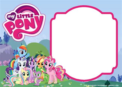 My Little Pony Birthday Invitation Template – Equestria Edition ...