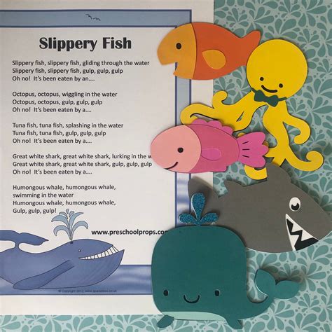 Slippery Fish Felt / Flannel Board / Puppet Set for Literacy and Speech Therapy