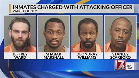 4 inmates charged with assaulting officer at Wake County Detention Center - YouTube