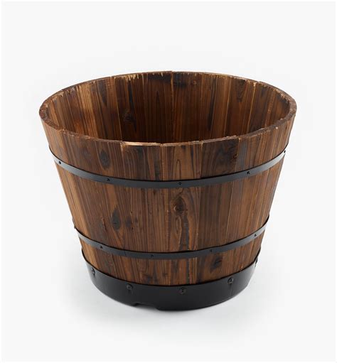 VegTrug Wooden Barrel Planter - Lee Valley Tools Outdoor Living Diy ...