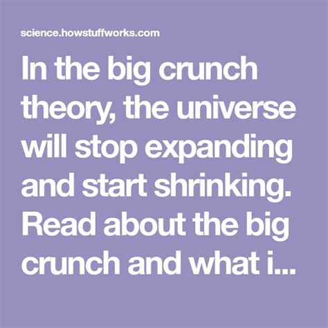 How the Big Crunch Theory Works