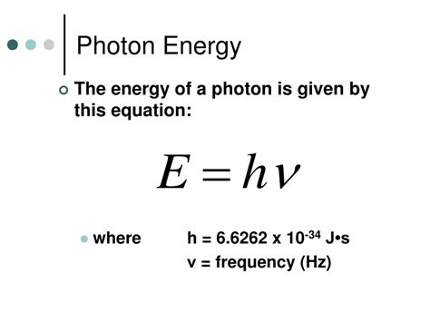 PPT - Light, Photon Energies, and Atomic Spectra PowerPoint ...