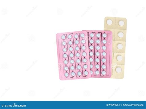 Hormone Pills for Treatment Menopausal Woman on White Background ...