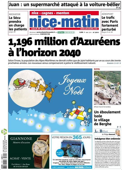 Newspaper Nice-Matin (France). Newspapers in France. Saturday's edition ...