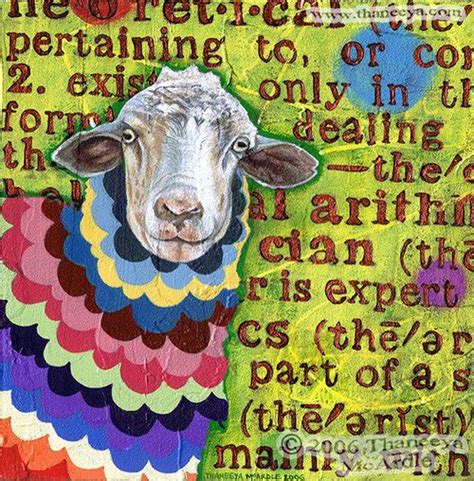 Funky Colorful Sheep Painting by Thaneeya | Sheep art, Funky art, Sheep paintings