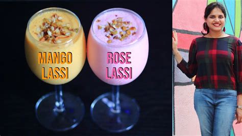 Mango Lassi recipe || Rose Lassi || Summer Drinks || One-Stop Vegetarian - YouTube