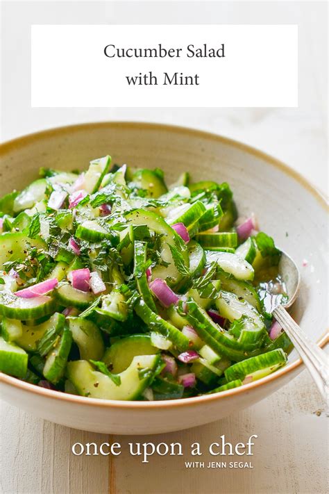 Cucumber Salad with Mint - Once Upon a Chef