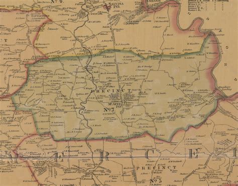 Precinct 7, McAfee - Mercer County, Kentucky 1876 Old Town Map Custom ...