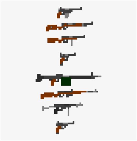 Drawn Weapon Sprite - Gun Pixel Art Small - 400x800 PNG Download - PNGkit