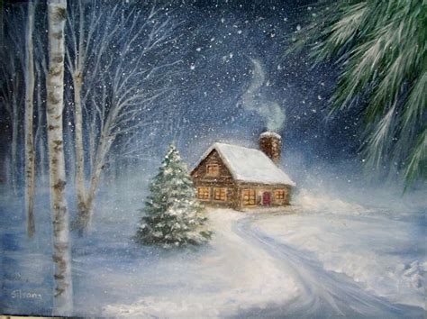 You have to see Let it Snow on Craftsy! | Winter landscape painting, Winter scene paintings ...