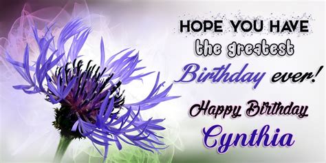 Happy Birthday Cynthia