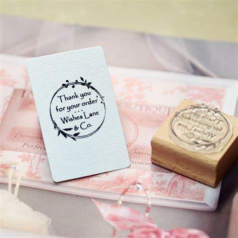 Personalised 'Thank You' Business Rubber Stamp By Pretty Rubber Stamps