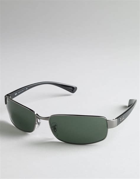 Ray-ban Small Rectangular Sunglasses in Black for Men | Lyst