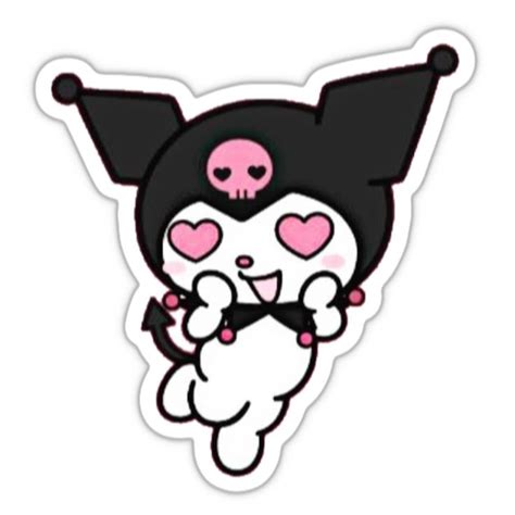 kawaii 'in love' kuromi printable sticker | Cool stickers, Printable ...