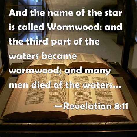 Revelation 8:11 And the name of the star is called Wormwood: and the ...