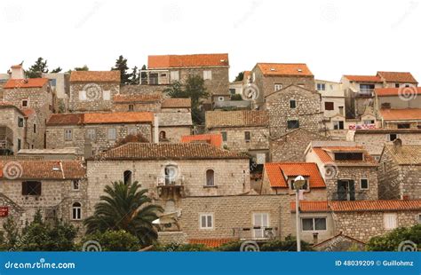 Stone Houses - HVAR - Croatia Stock Image - Image of ferry, stone: 48039209