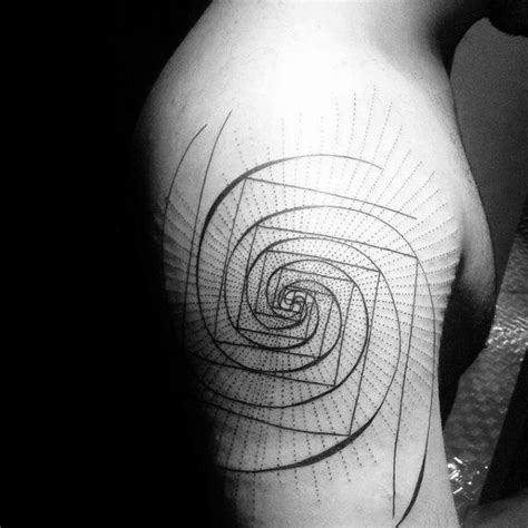 60 Fibonacci Tattoo Designs For Men - Spiral Ink Ideas | Spiral tattoos, Fibonacci tattoo ...