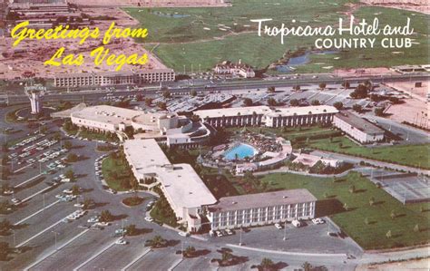 TROPICANA HOTEL CASINO COUNTRY CLUB AERIAL VIEW LAS VEGAS NV Postcard ...