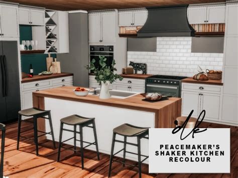 Peacemaker’s Shaker Kitchen Recolours by dk-sims | Sims 4 kitchen, Sims ...