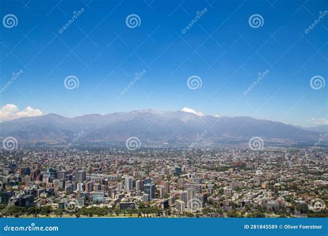 Santiago de Chile Skyline editorial stock image. Image of modern ...