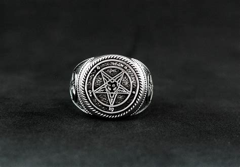 Sigil of Baphomet Ring Satanic Baphomet Ring Satanic Ring | Etsy