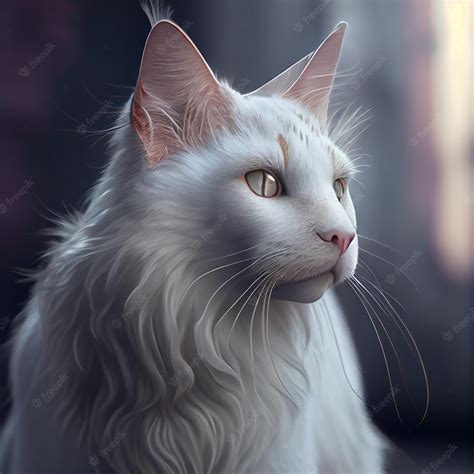 Premium Photo | Turkish angora. cat breeds. adorable image of a cat with sparkling eyes.