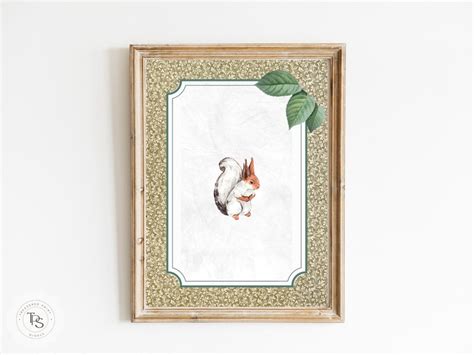 Floral Watercolor Woodland Nursery Art Set of 4 Baby Animal - Etsy