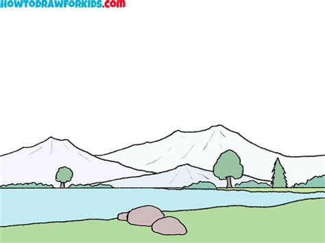 How to Draw a Mountain Range - Easy Drawing Tutorial For Kids