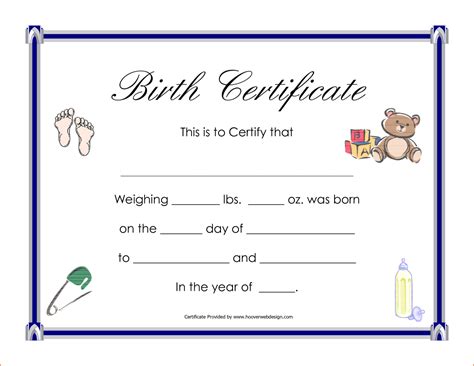 6+ Birth Certificate Templates – Bookletemplate for Editable Birth Certificate Template – Sample ...