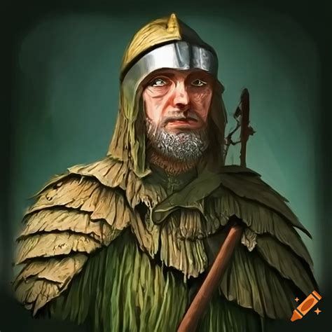 Portrait of a medieval swamp soldier on Craiyon