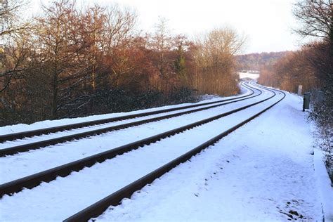 Train Lines Through Snow | Train tracks leading to Abergaven… | Flickr