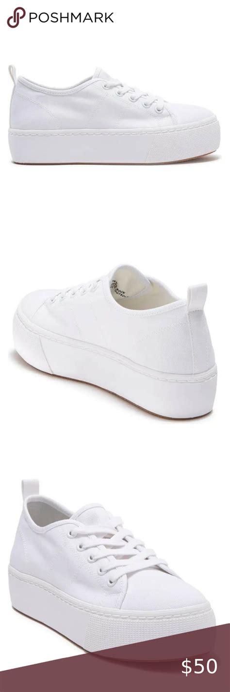 Platform Sneakers White Tennis Shoe | White tennis shoes, White ...