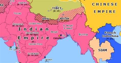 Partition of Bengal | Historical Atlas of Southern Asia (16 October 1905) | Omniatlas