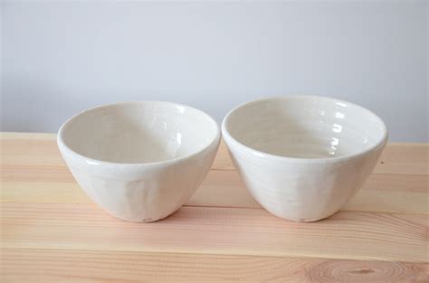 Set of White Bowls - Etsy