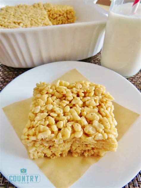 Peanut Butter Rice Krispies Treats - The Country Cook