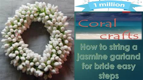 How To Make jasmine flower Garland Easy Method for Bridel | Basic ...