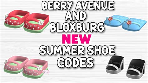 *NEW* CUTE SUMMER SHOE CODES FOR BERRY AVENUE, BLOXBURG & ALL ROBLOX GAMES THAT ALLOW CODES 🌞 ...