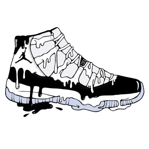 Jordan Shoe Drawing at PaintingValley.com | Explore collection of ...