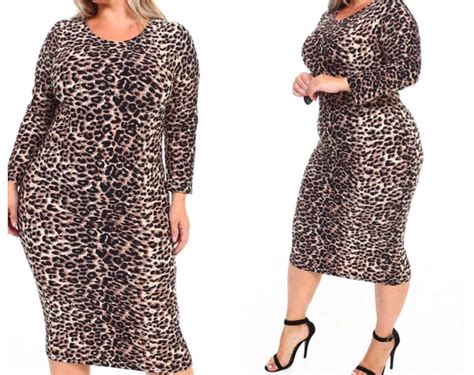 Image of Leopard Print Midi Dress | Mid length dresses, Printed midi dress, Midi dress