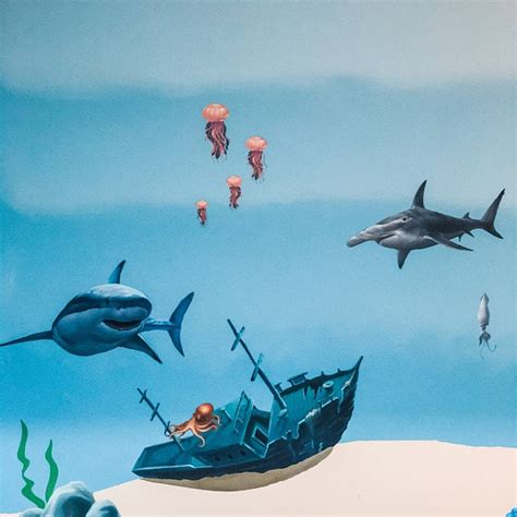 Ocean Mural -Kids Peel and Stick Undersea Wall Mural - Create-A-Mural