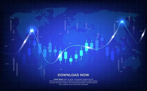 Trading background with candlestick chart and dotted line. 2713658 ...