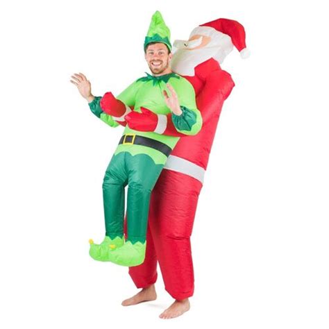 Adults inflatable Santa & Elf Costume - BODYSOCKS