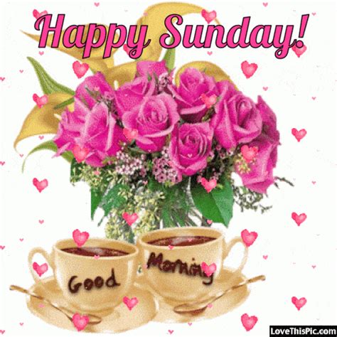 Happy Sunday Good Morning Hearts Gif Happy Sunday Images, Good Morning ...