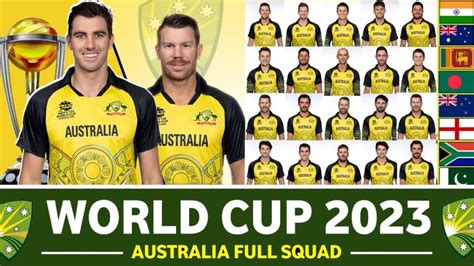 ICC World Cup 2023 Australia Team Final Squad Announced | Australia 15 Members squad for World ...
