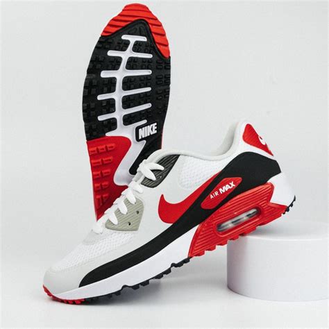 Nike Golf Shoes - Air Max 90 G - White - University Red 2023