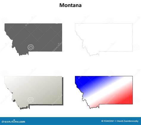 Montana Outline Map Stock Image | CartoonDealer.com #130697443