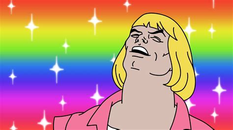 digital art He-Man and the Masters of the Universe #rainbows blond hair ...