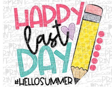 School Happy Last Day of School Clipart Summer Break Hello - Etsy