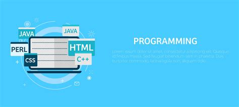 Programación de código en banner de laptop. Vector ilustración plana ...